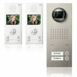 Acero Pur Video-Set Mit Freisprechstelle Für 2 Wohneinheiten, Türstation Edelstahl