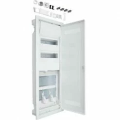 Hager Volta.Hybrid - Hohlwand-Verteiler, 24 PLE, 2MPL Mit Steckdose Und Stahlblechtür