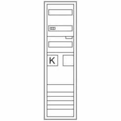 Hager Komplettschrank ZB31ET21W1, 1 Zählerfeld EHz
