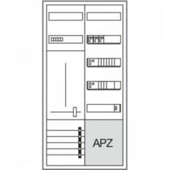 Hager Komplettschrank ZB323T115B, 1 Zählerfeld, 1 Verteilerfeld, APZ, Bestückt
