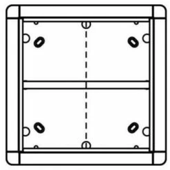 Portier Aufputz Rahmen 4 Modulplätze, Quadratisch (graubraun)