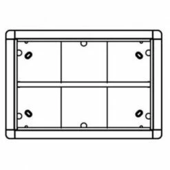 Portier Aufputz Rahmen 6 Modulplätze (graubraun)