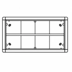 Portier Aufputz Rahmen 8 Modulplätze (silber)