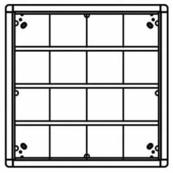 Portier Aufputz Rahmen 16 Modulplätze (titan)