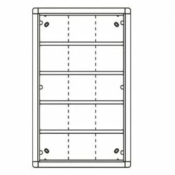 Portier Unterputz Rahmen 15 Modulplätze (silber)