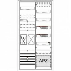 Striebel & John BA27CBW - Komplettschrank, 1 Zählerplatz, 1 Verteilerfeld, APZ, Bestückt