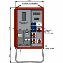 Walther Anschlussverteiler WAV0170R1, 44kVA